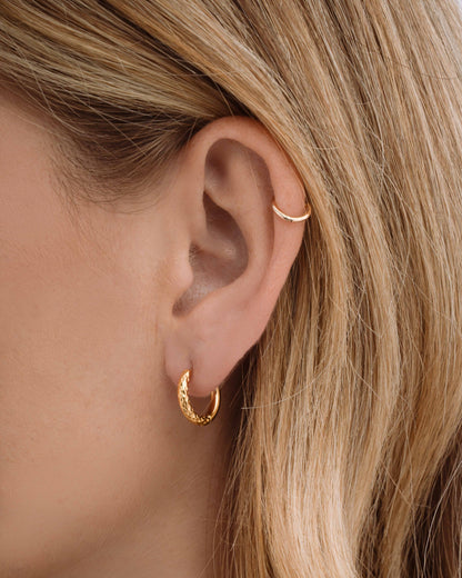 Loren Textured Hoops