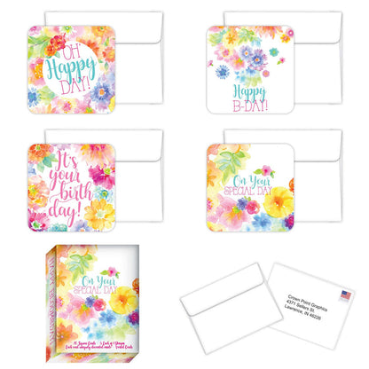 Happy Bloomsday | Square Birthday Cards by Crown Point Graphics