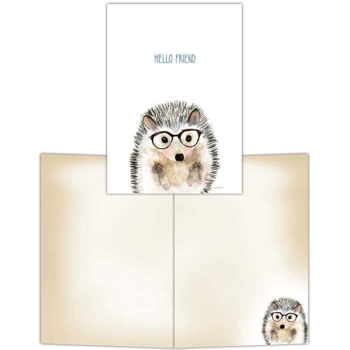Hedgehog in Glasses - Boxed Note Cards 15 Cards and Envelopes