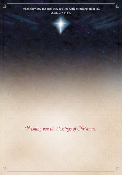 Star in the sky with a Christmas message on a gradient background