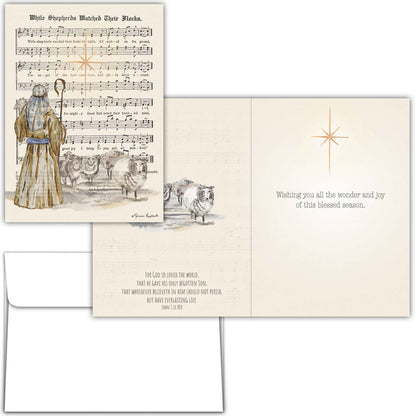 Holy Night Wonders | Religious Christmas Cards by Shared Blessings - 12 Assorted Cards with KJV Scripture