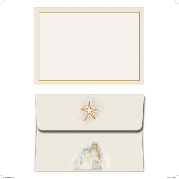 Set of stationery with a gold star design on a white background