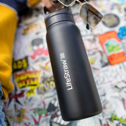LifeStraw Go Series Stainless Steel Water Bottle, 24 oz
