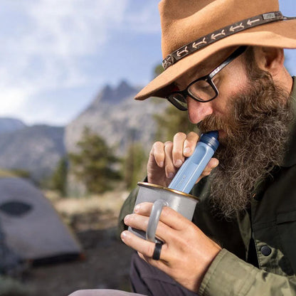 LifeStraw Peak Series Water Filter Straw, Mountain Blue