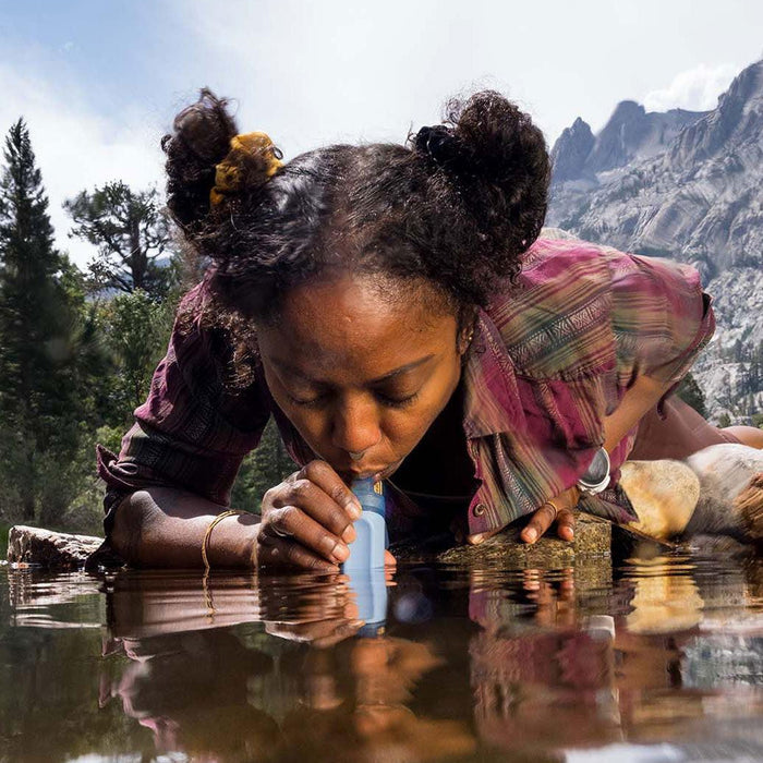 LifeStraw Peak Series Water Filter Straw, Mountain Blue