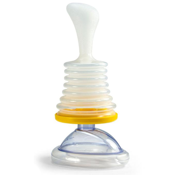 LifeVac Plunger on Adult Mask
