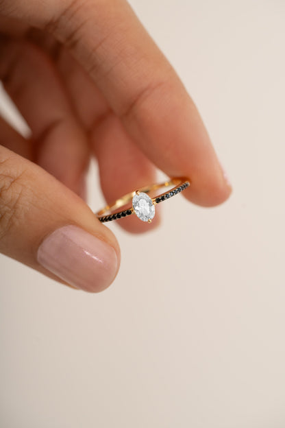 Black CZ Maddy II Ring