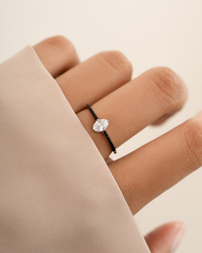 Black CZ Maddy II Ring