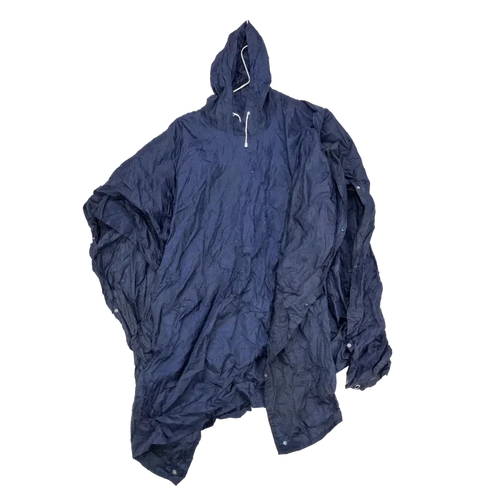 Military Style Blue Poncho - Army & Outdoors - Rain Jackets