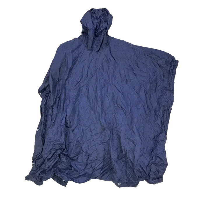 Military Style Blue Poncho - Army & Outdoors - Rain Jackets