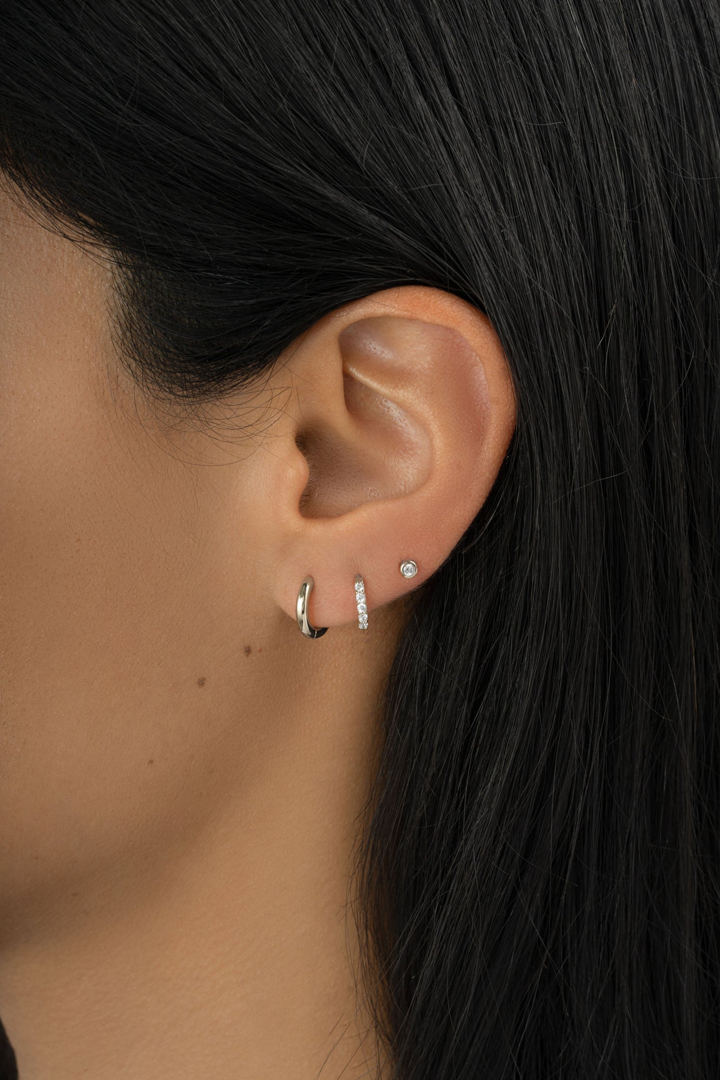 Simple Huggie Hoops