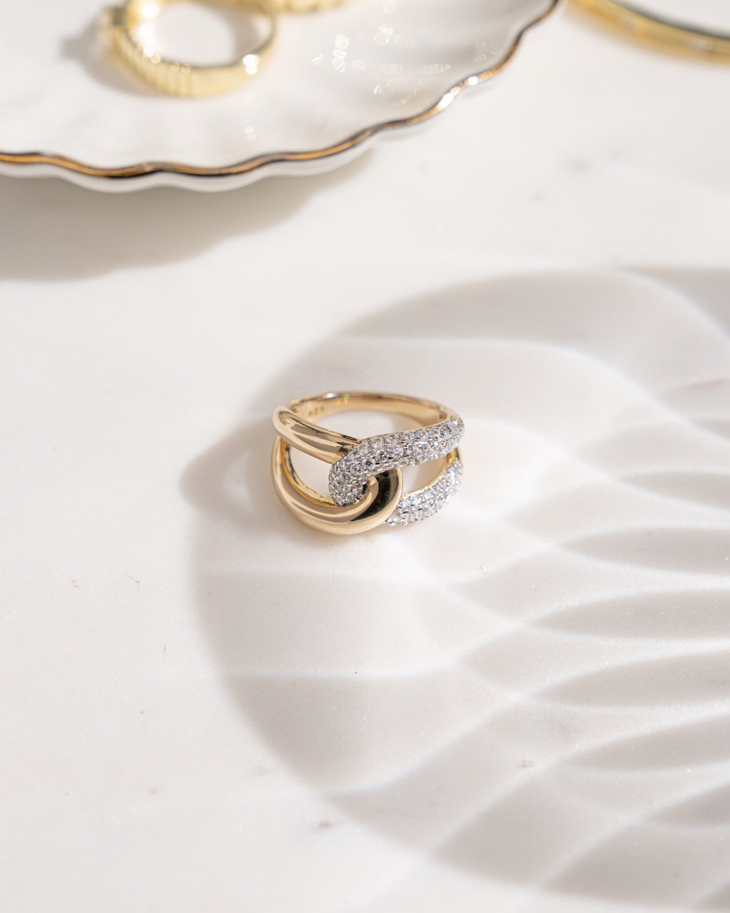Mixed Metal Loop Ring