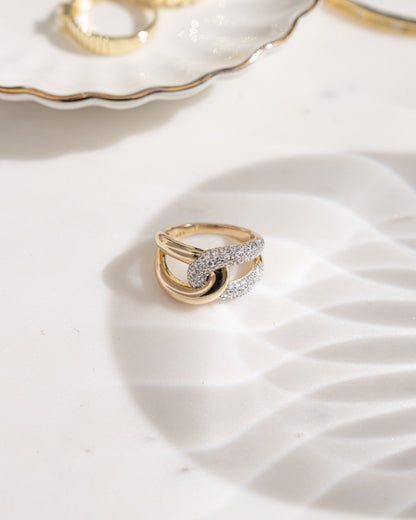 Mixed Metal Loop Ring
