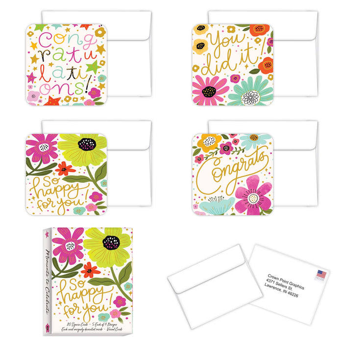 Moments to Celebrate | Square Congratulation Cards by Crown Point Graphics