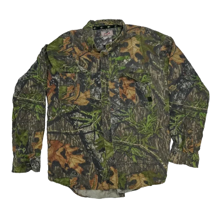 Mossy Oak Camo Field Shirt - Large - Army & Outdoors - Field Shirts