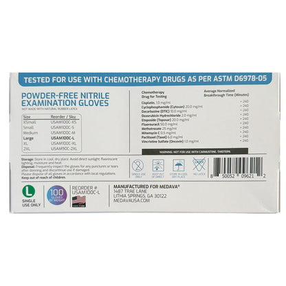 Nitrile Exam Gloves, bottom of box