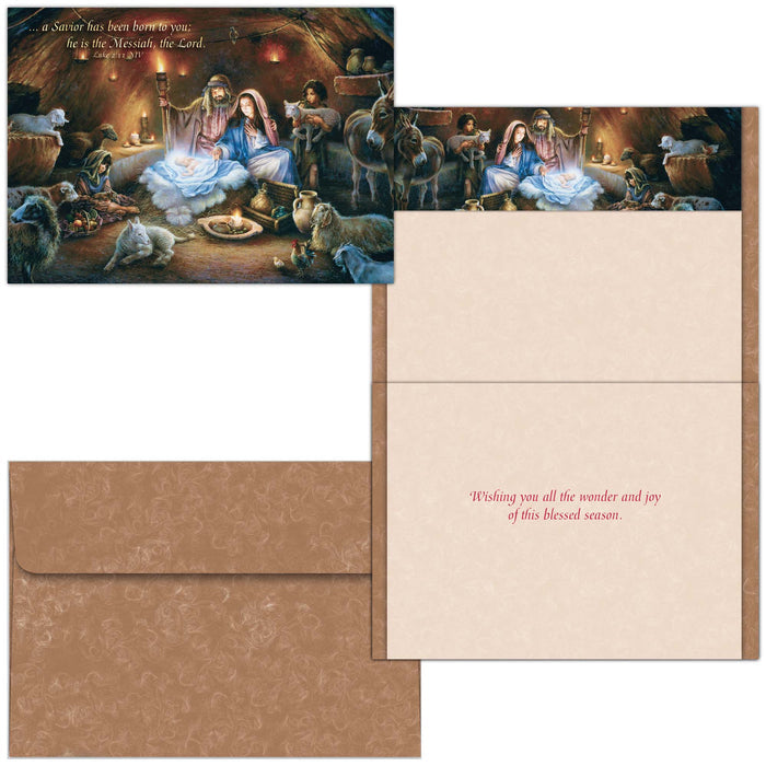 No Room in the Inn | Boxed Christian Christmas Cards, 18 Count