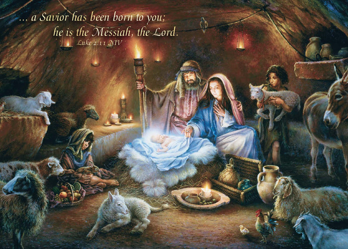 No Room in the Inn | Boxed Christian Christmas Cards, 18 Count