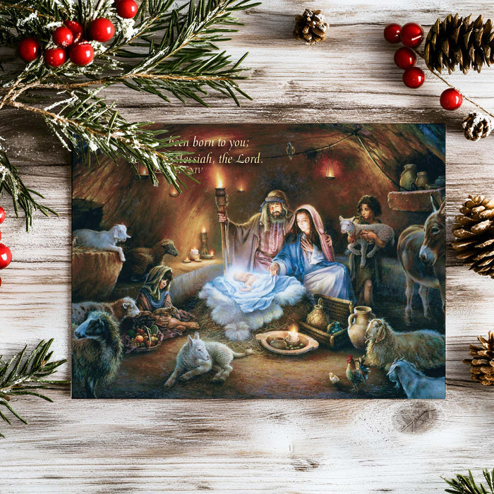 No Room in the Inn | Boxed Christian Christmas Cards, 18 Count