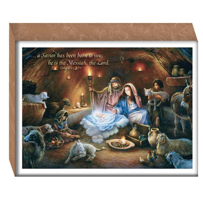 No Room in the Inn | Boxed Christian Christmas Cards, 18 Count