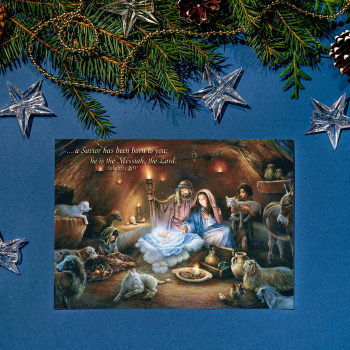 No Room in the Inn | Boxed Christian Christmas Cards, 18 Count