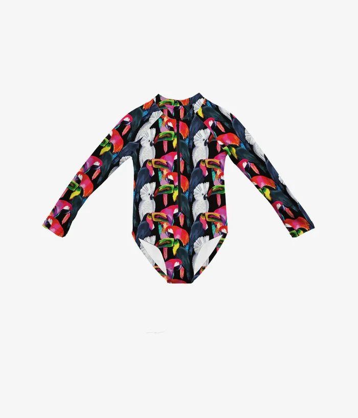 OASIS BIRDS LONG SLEEVE SWIMSUIT
