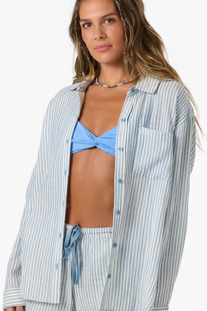 ONEIL LENI STRIPE RELAXED LONG SLEEVE