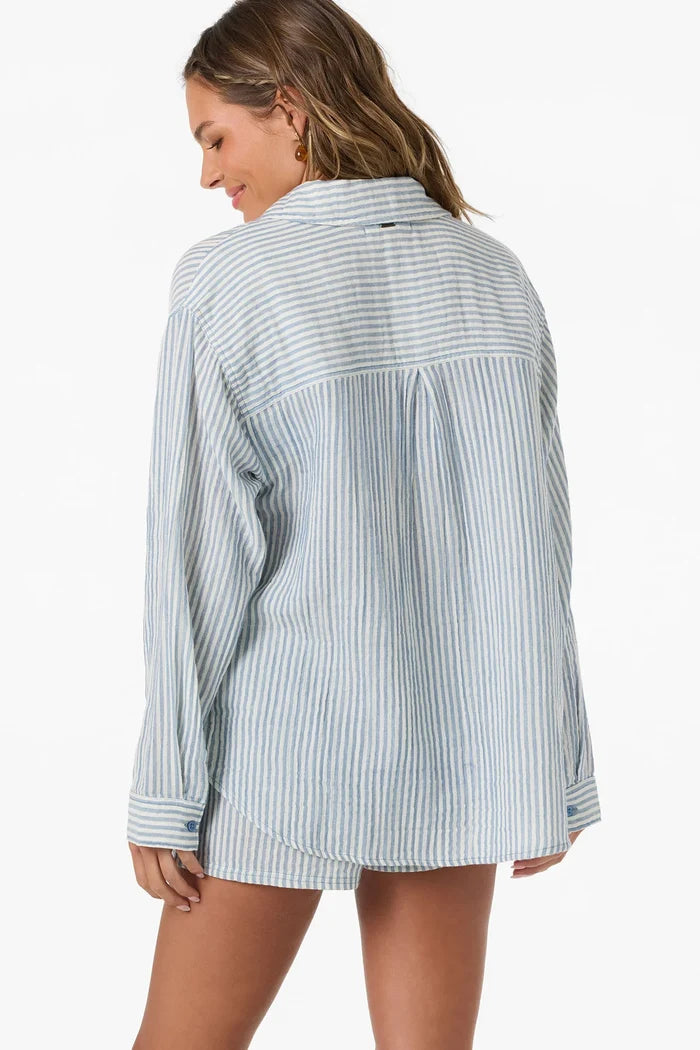 ONEIL LENI STRIPE RELAXED LONG SLEEVE