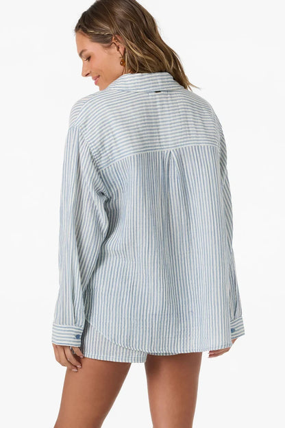 ONEIL LENI STRIPE RELAXED LONG SLEEVE