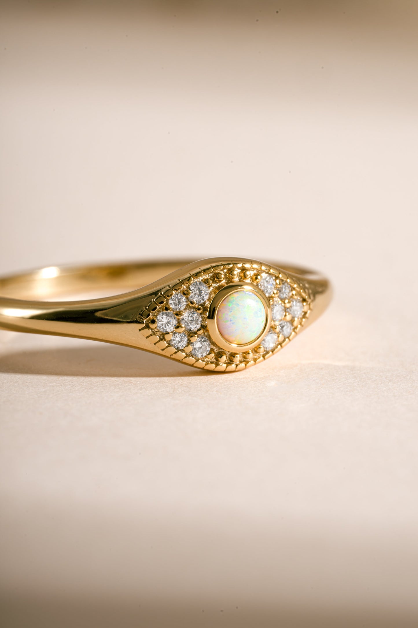 Opal Evil Eye Ring
