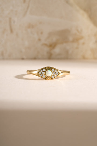 Opal Evil Eye Ring