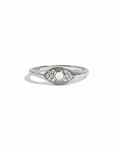 Opal Evil Eye Ring