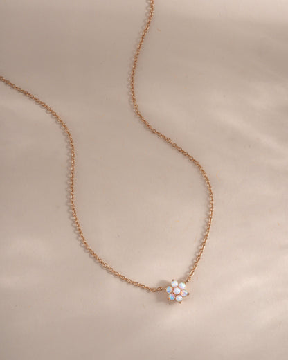 Opal Flower Necklace