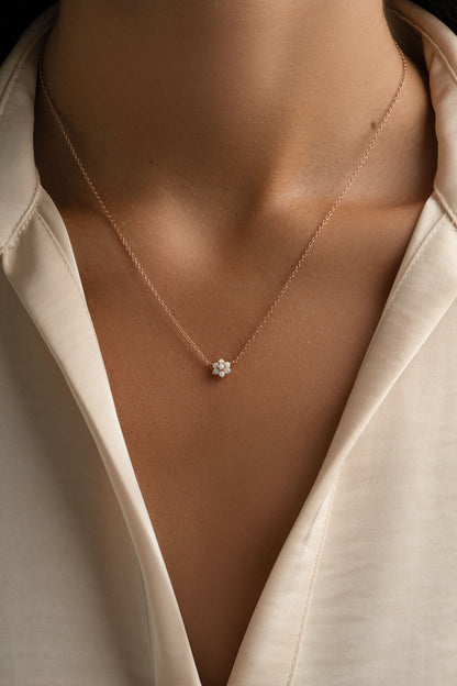 Opal Flower Necklace