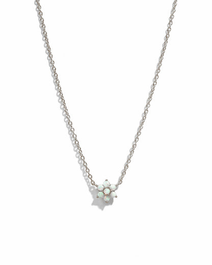 Opal Flower Necklace
