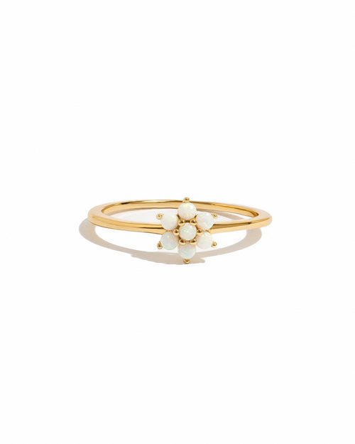 Opal Flower Ring