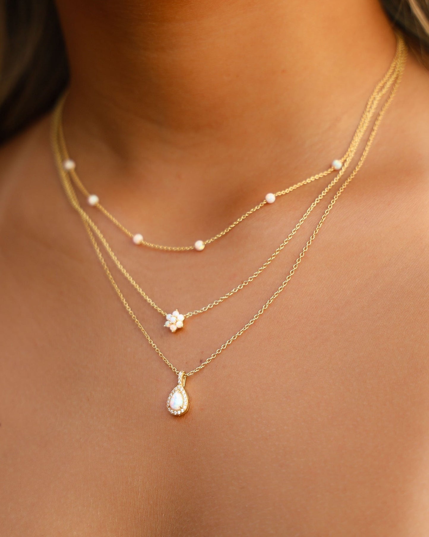 Opal Pear Pendant