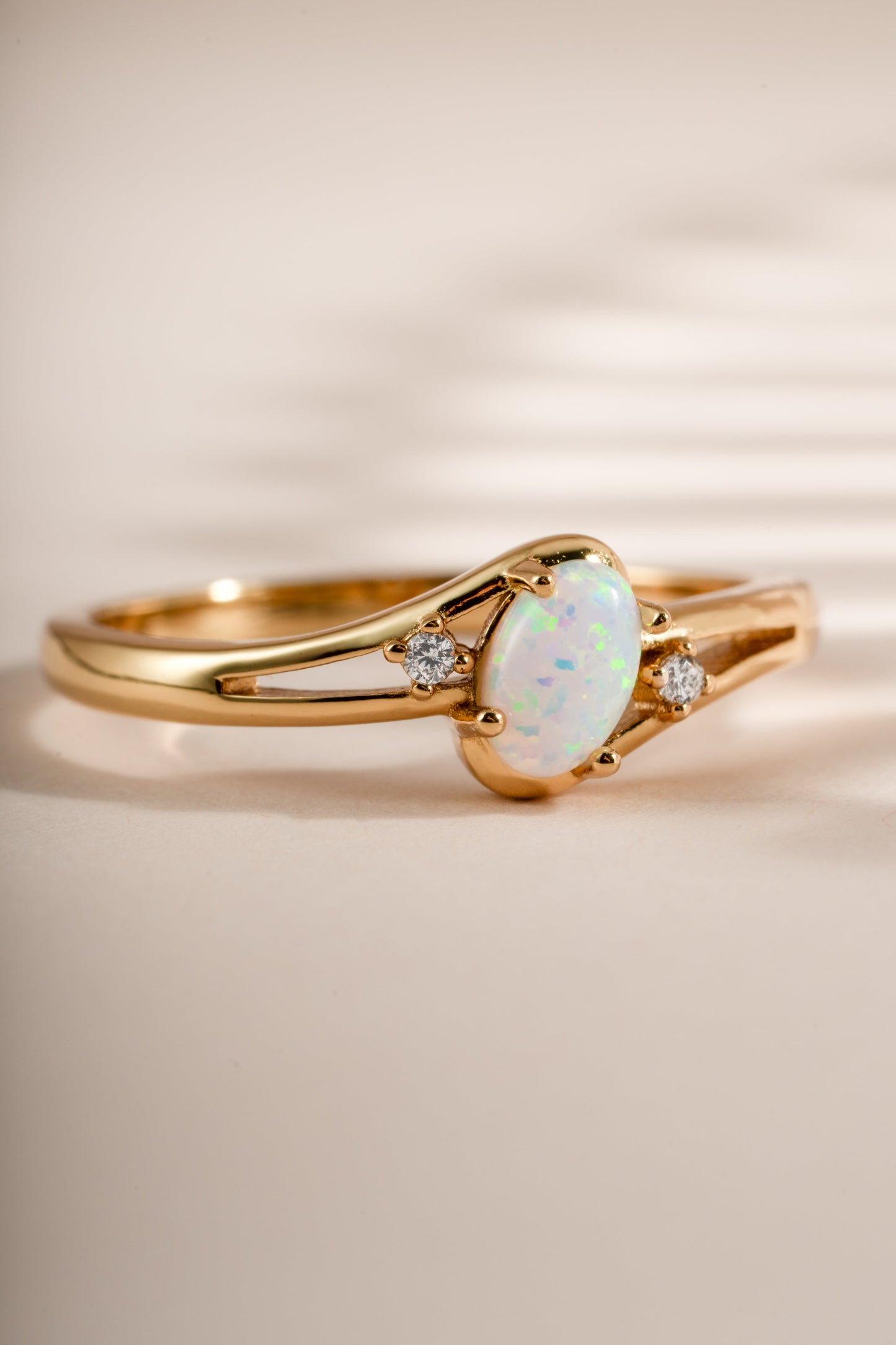 Small Oval Opal Ring