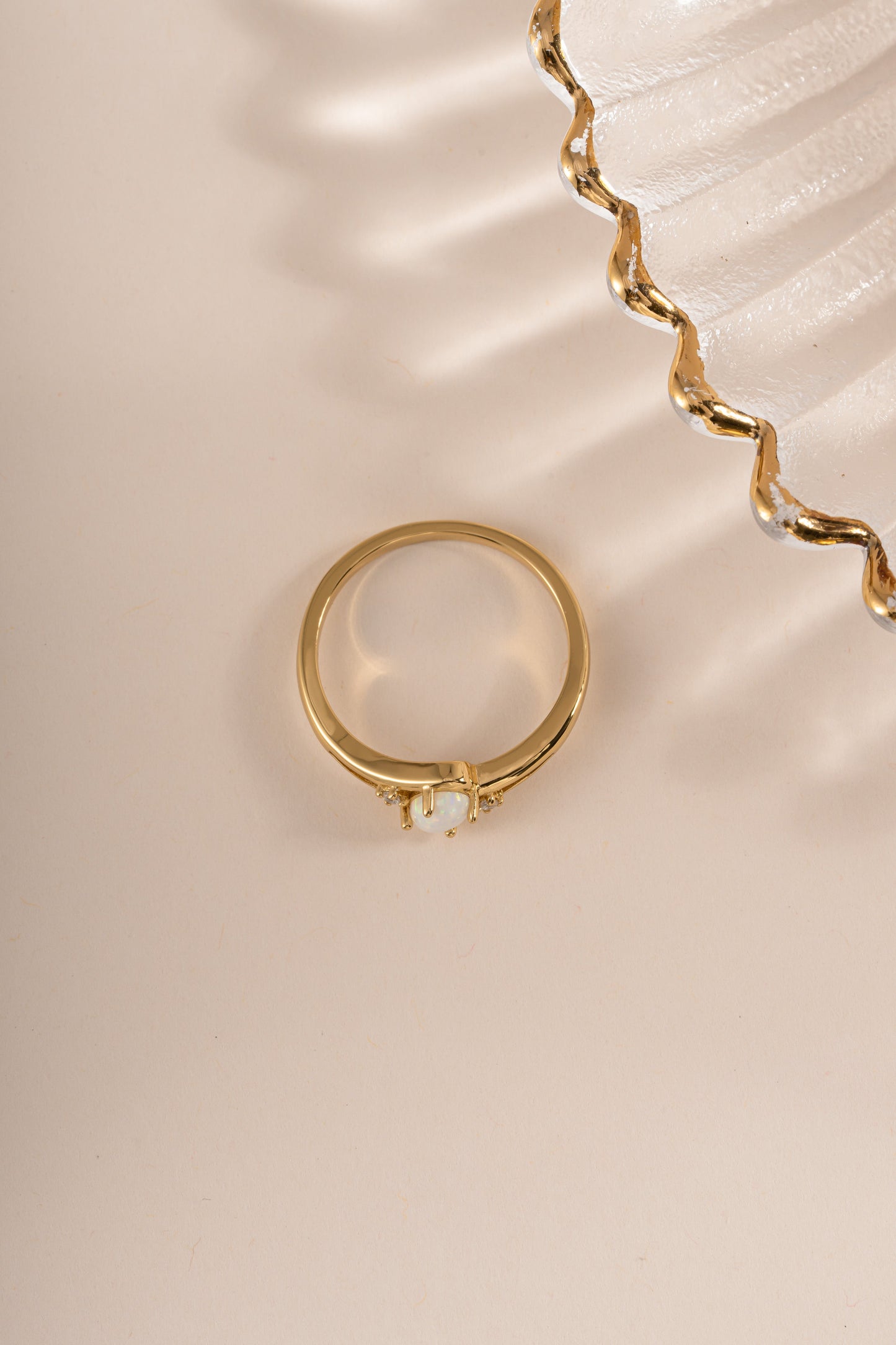 Small Oval Opal Ring