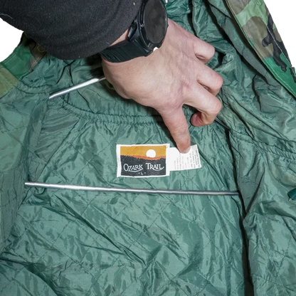 Ozark Trail Woodland PVC Rain Jacket - Large - Army & Outdoors - Rain Jackets