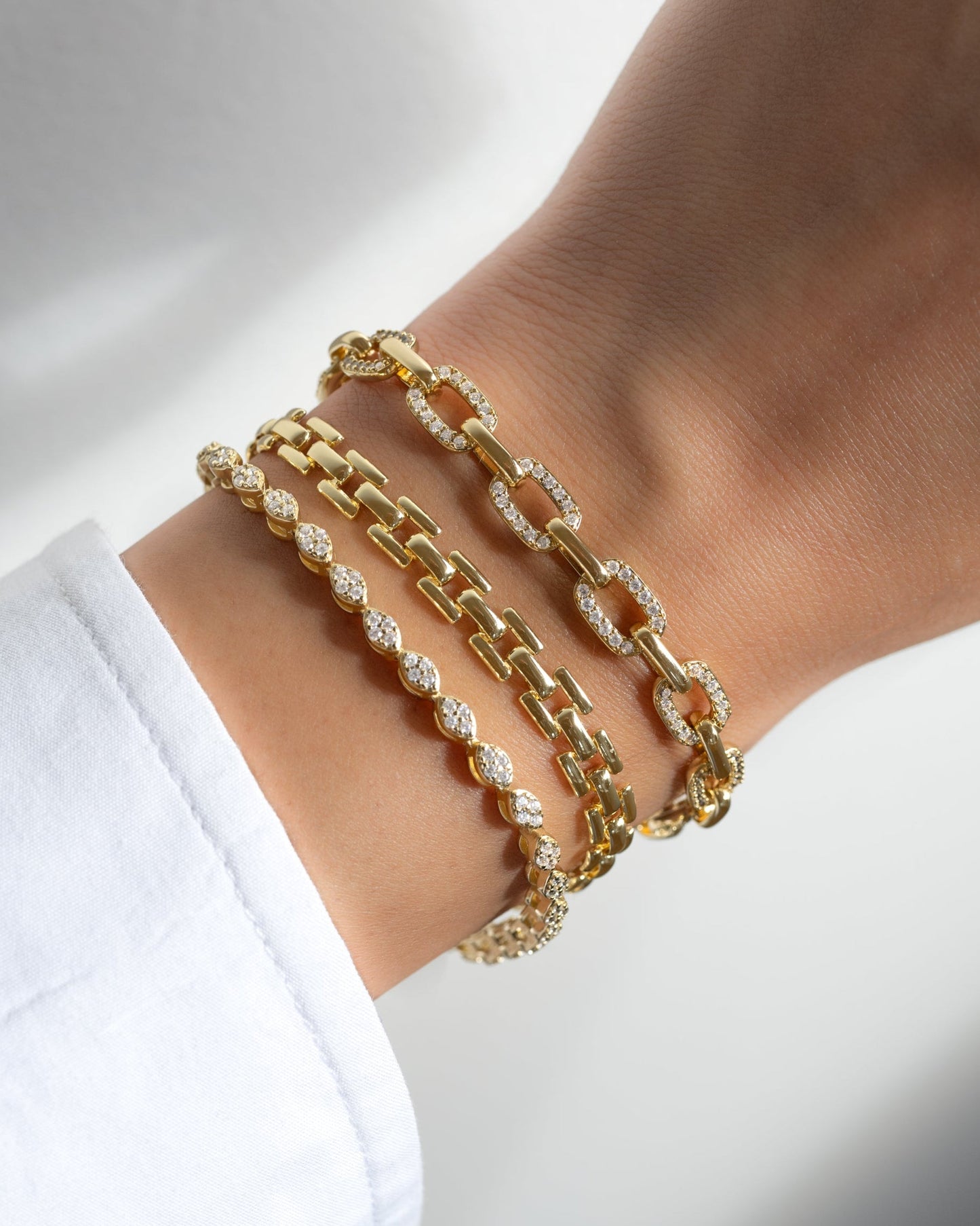 Pave Chain Link Bracelet