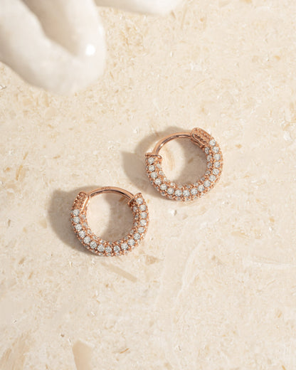 12mm Pavé Hoop Earrings