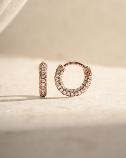 12mm Pavé Hoop Earrings