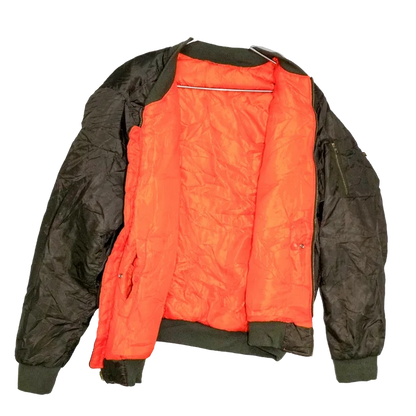 Phat Farm Olive MA-1 Flight Jacket - 3XLarge - Army & Outdoors - Flight Jackets