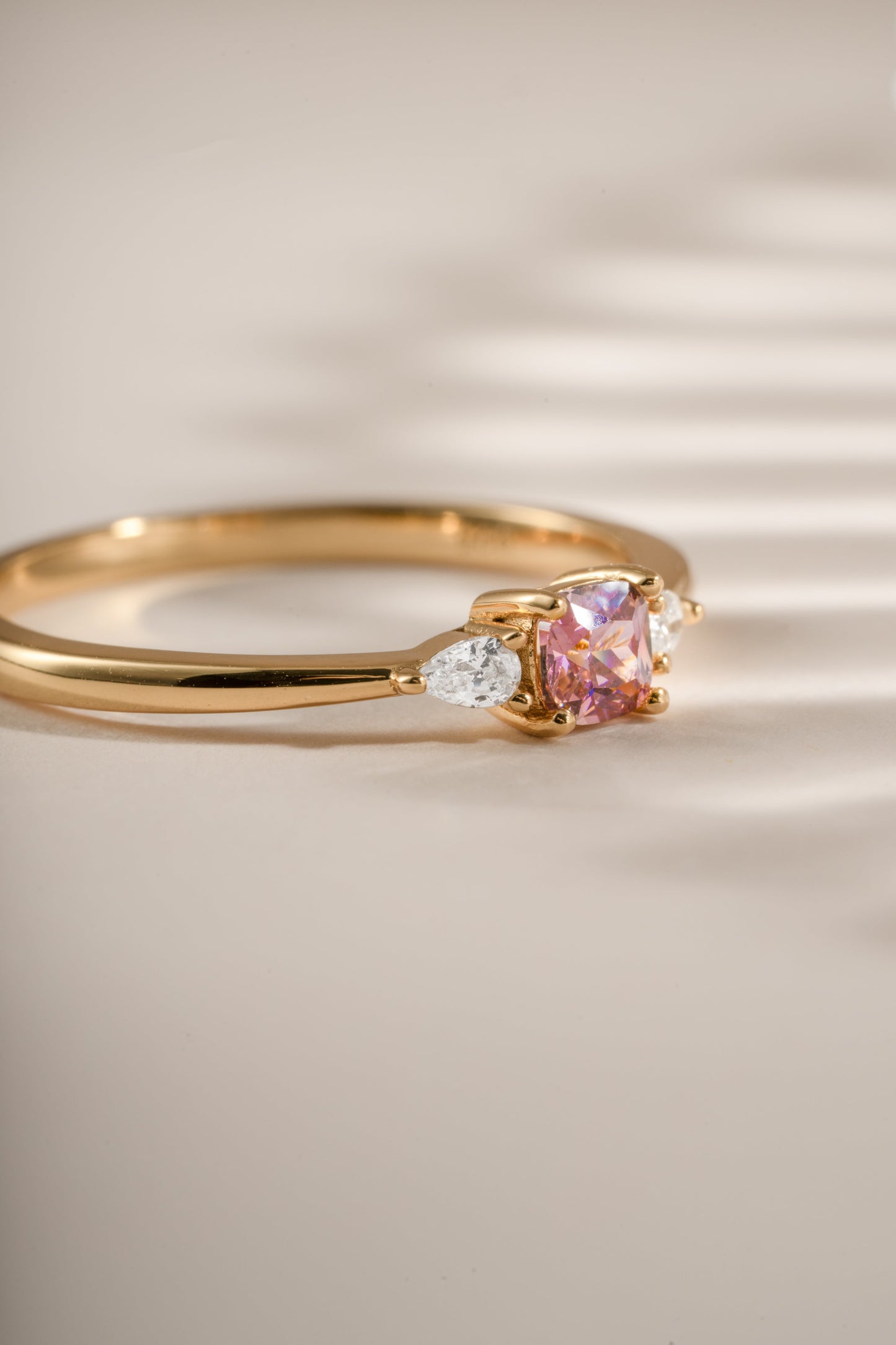 Pink Cushion Ring