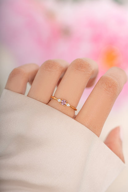 Pink Cushion Ring