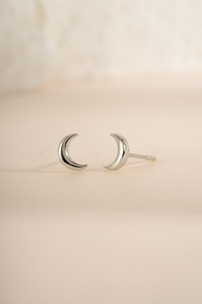 Plain Moon Studs