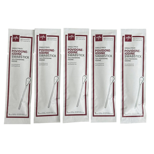 Povidone Iodine Swab Sticks, 5 pack