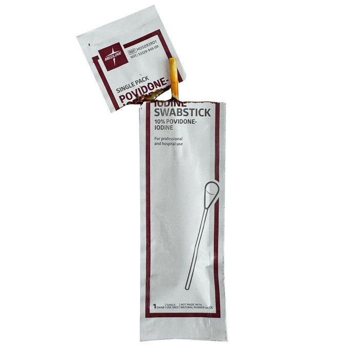 Povidone Iodine Swab Sticks, open
