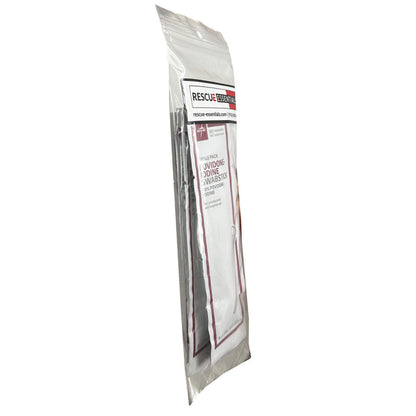 Povidone Iodine Swab Sticks, packaged side